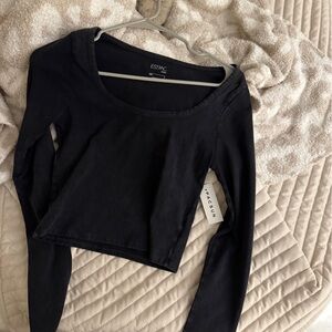 pacsun black scoop neck longsleeve